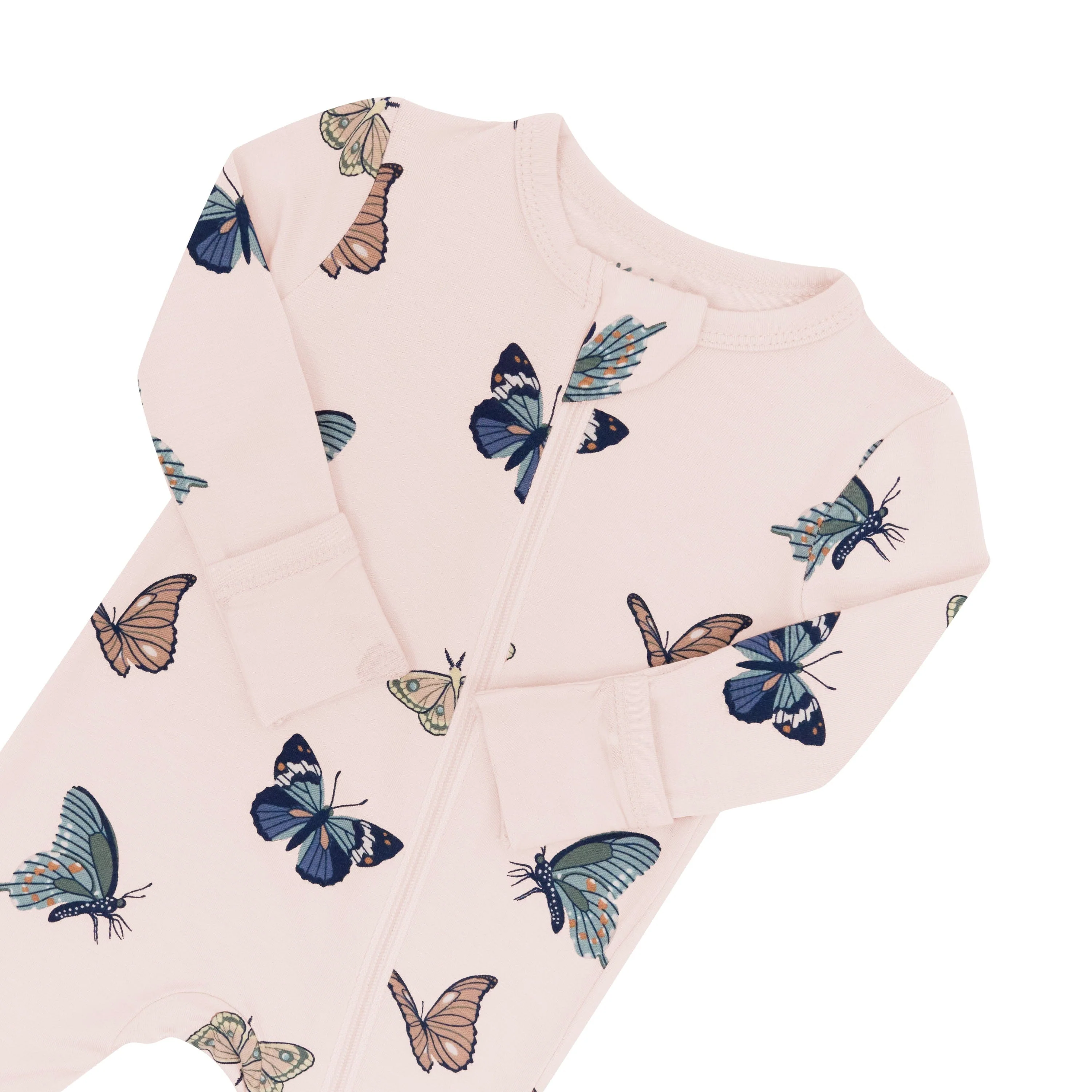 Zippered Romper in Blush Butterfly - Image 6