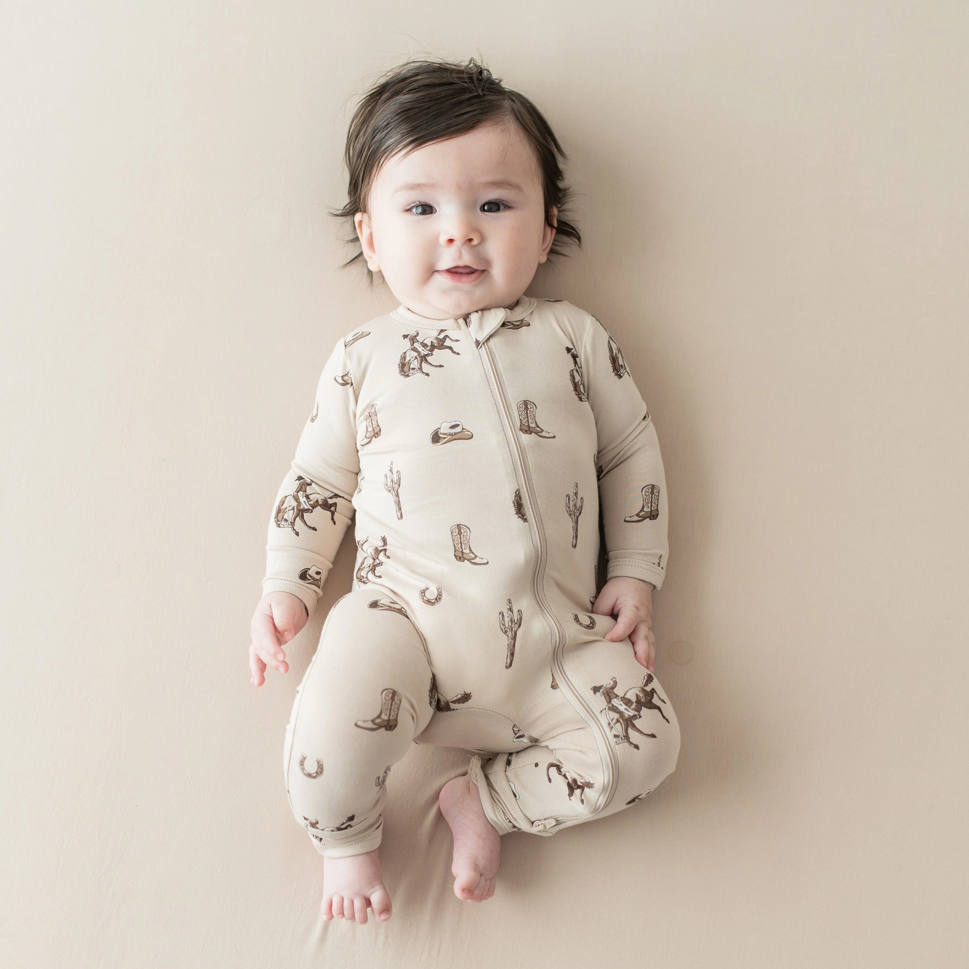 Zippered Romper in Classic Cowboy - Image 4