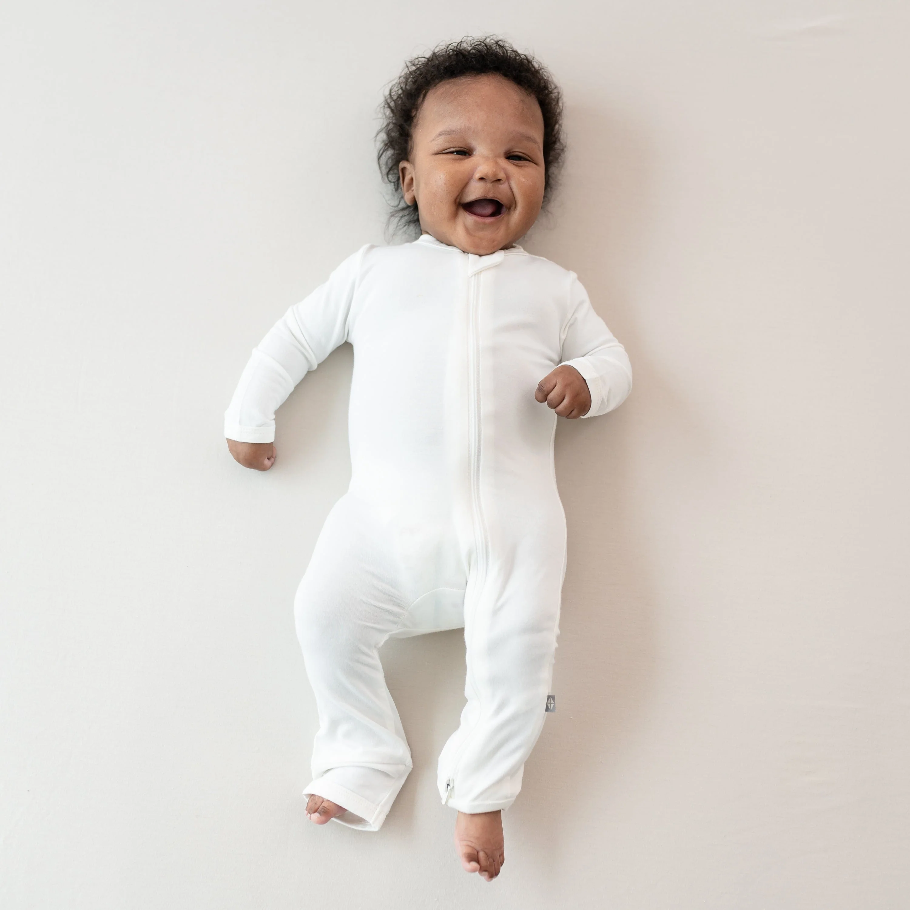 Zippered Romper in Cloud - Image 3