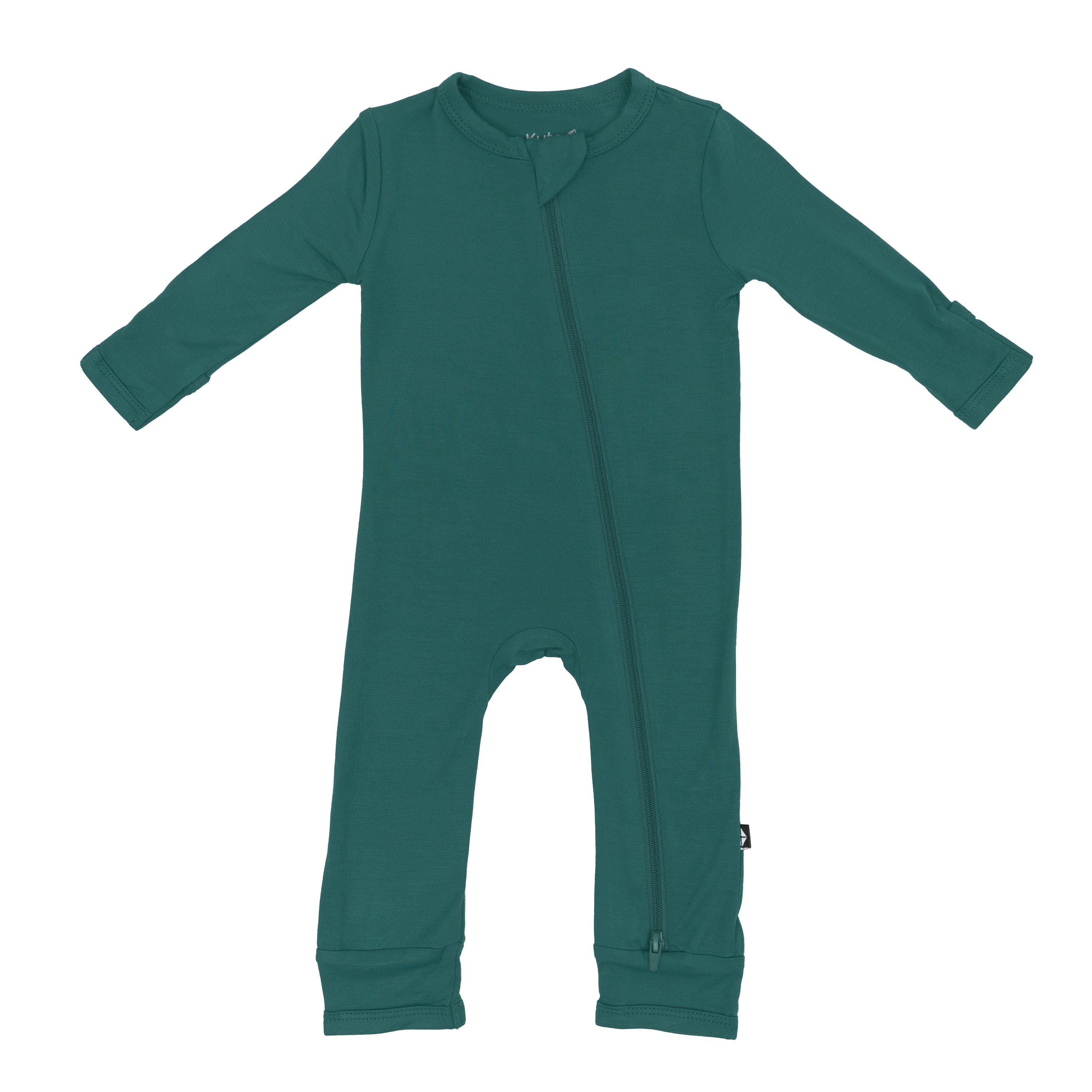 Zippered Romper in Emerald - Image 2