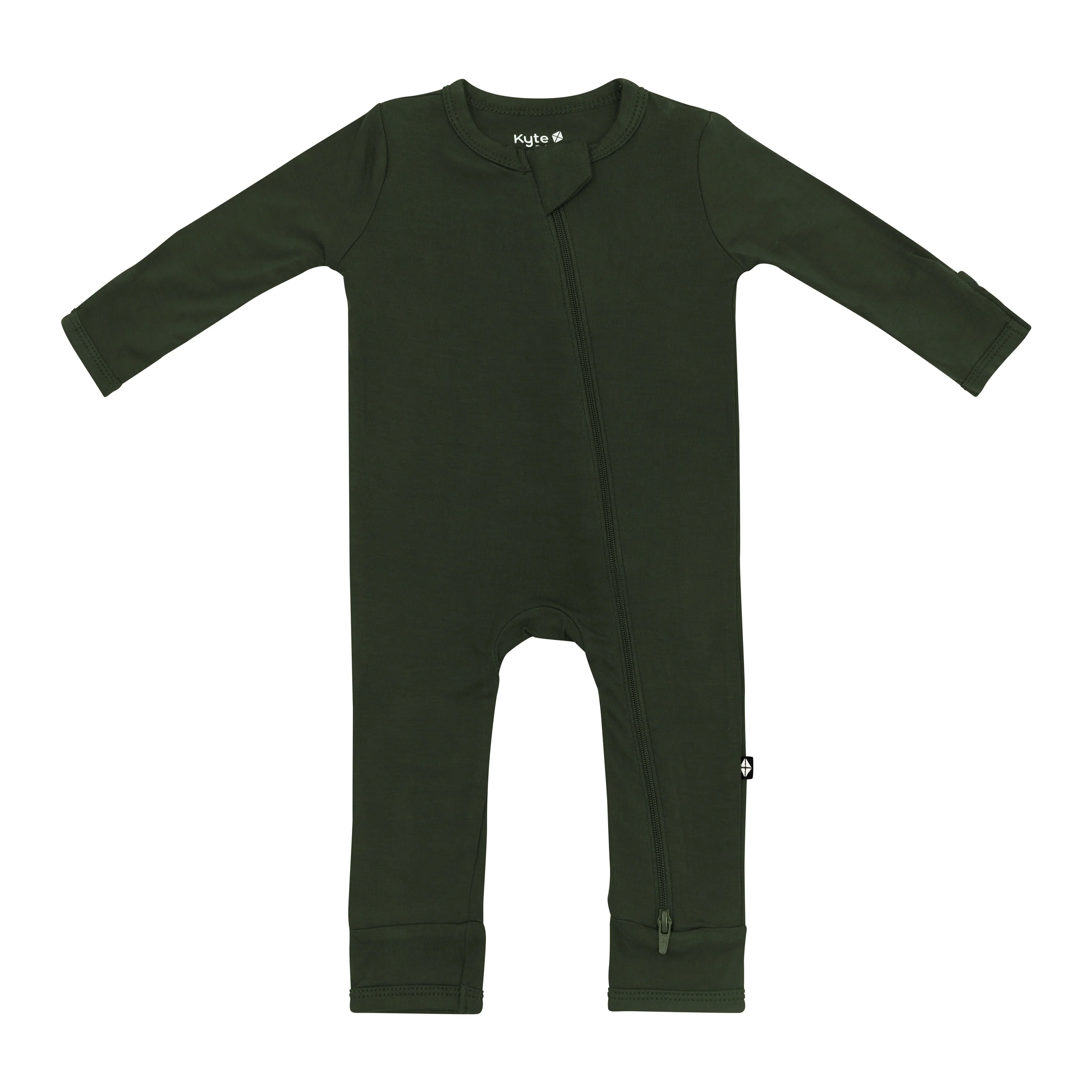 Zippered Romper in Fir - Image 2