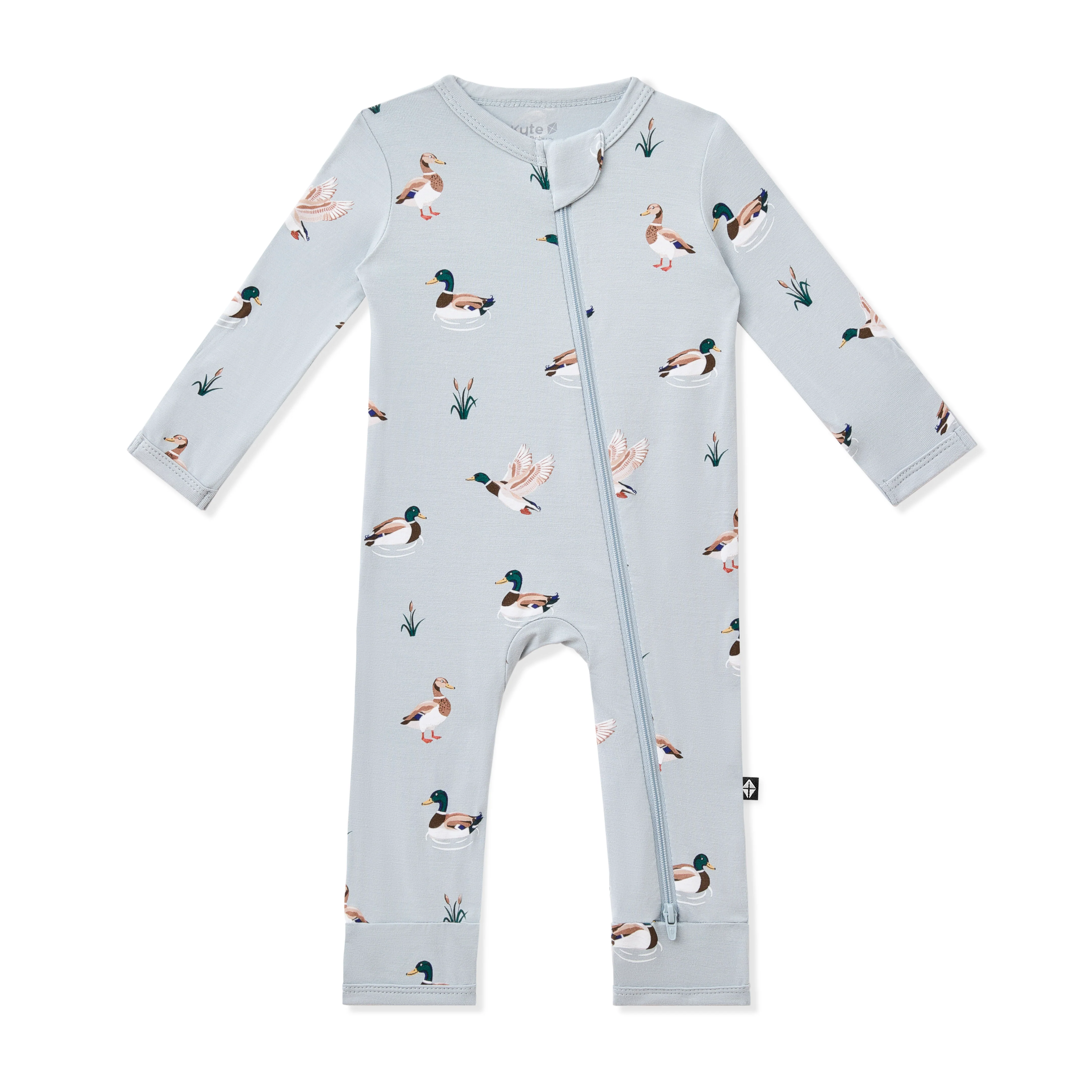 Zippered Romper in Mallard Duck - Image 2