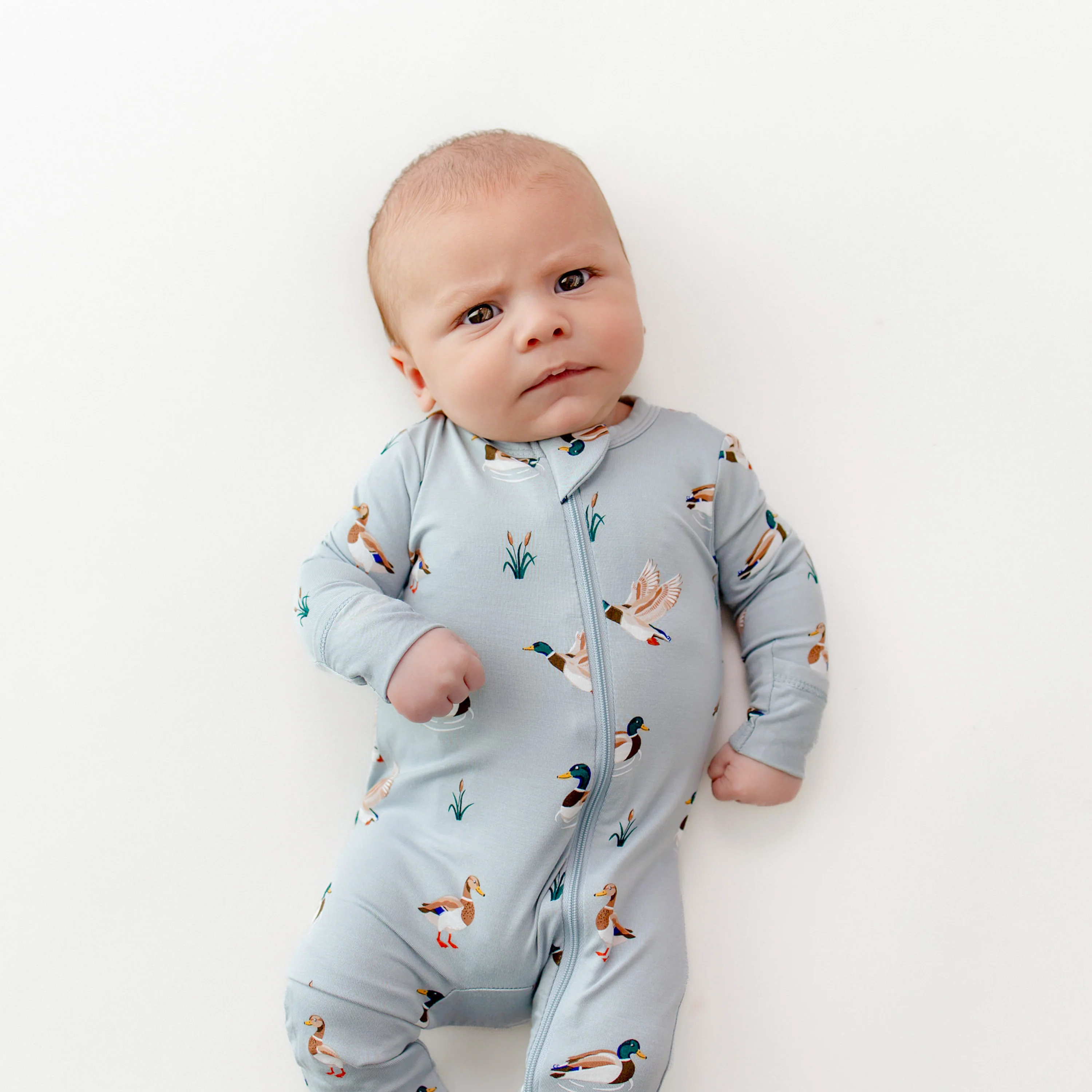 Zippered Romper in Mallard Duck - Image 3