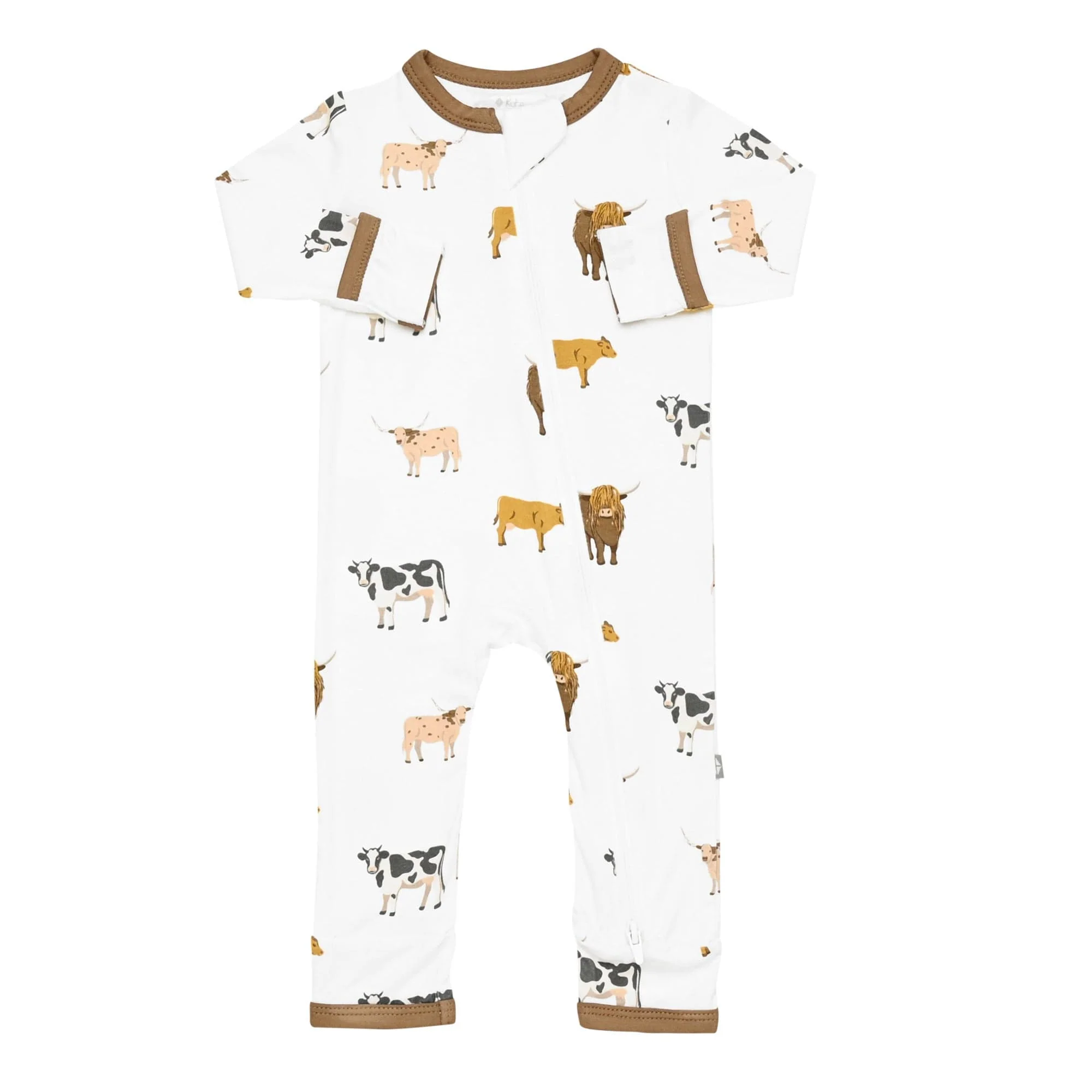 Zippered Romper in Moo - Image 6