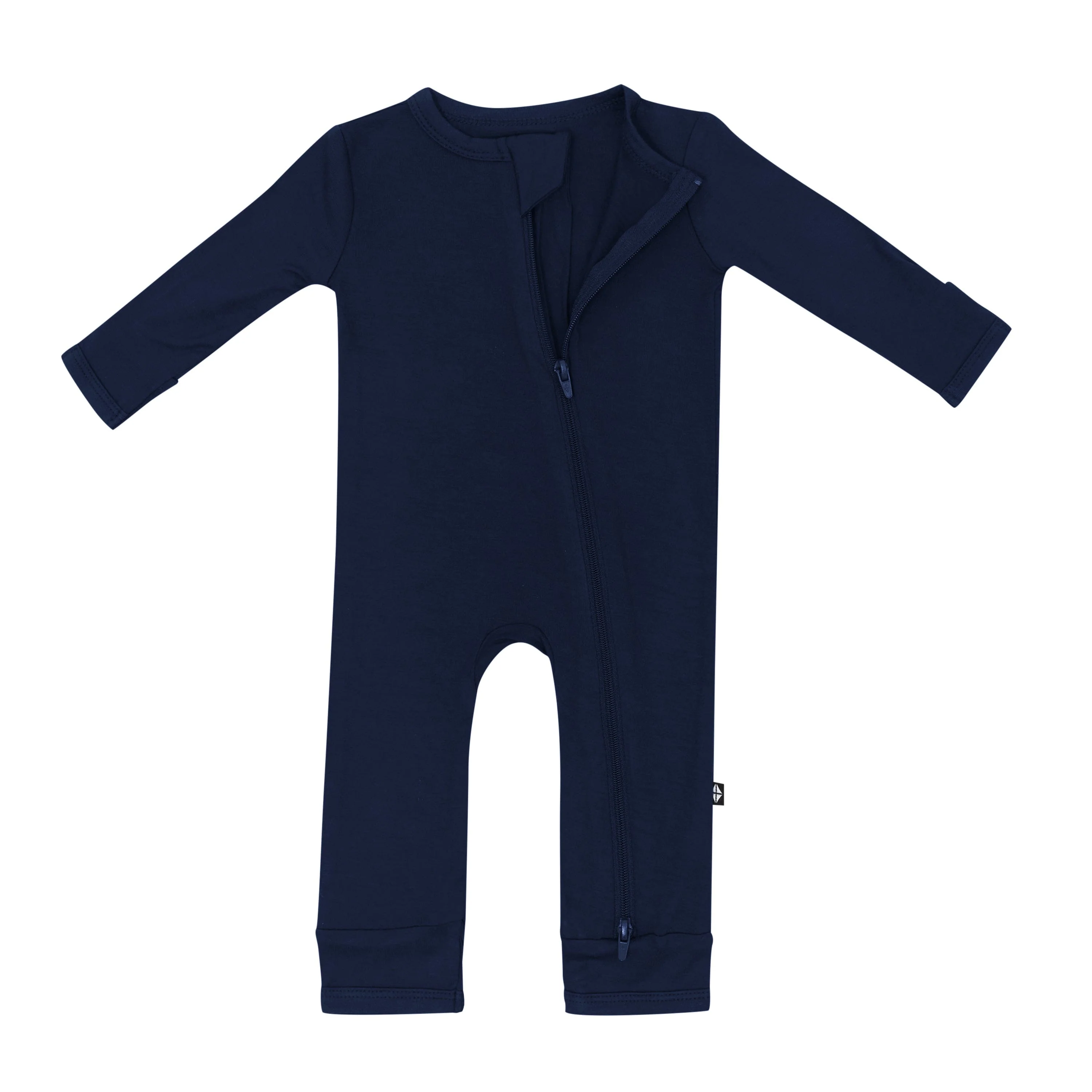 Zippered Romper in Navy - Image 5