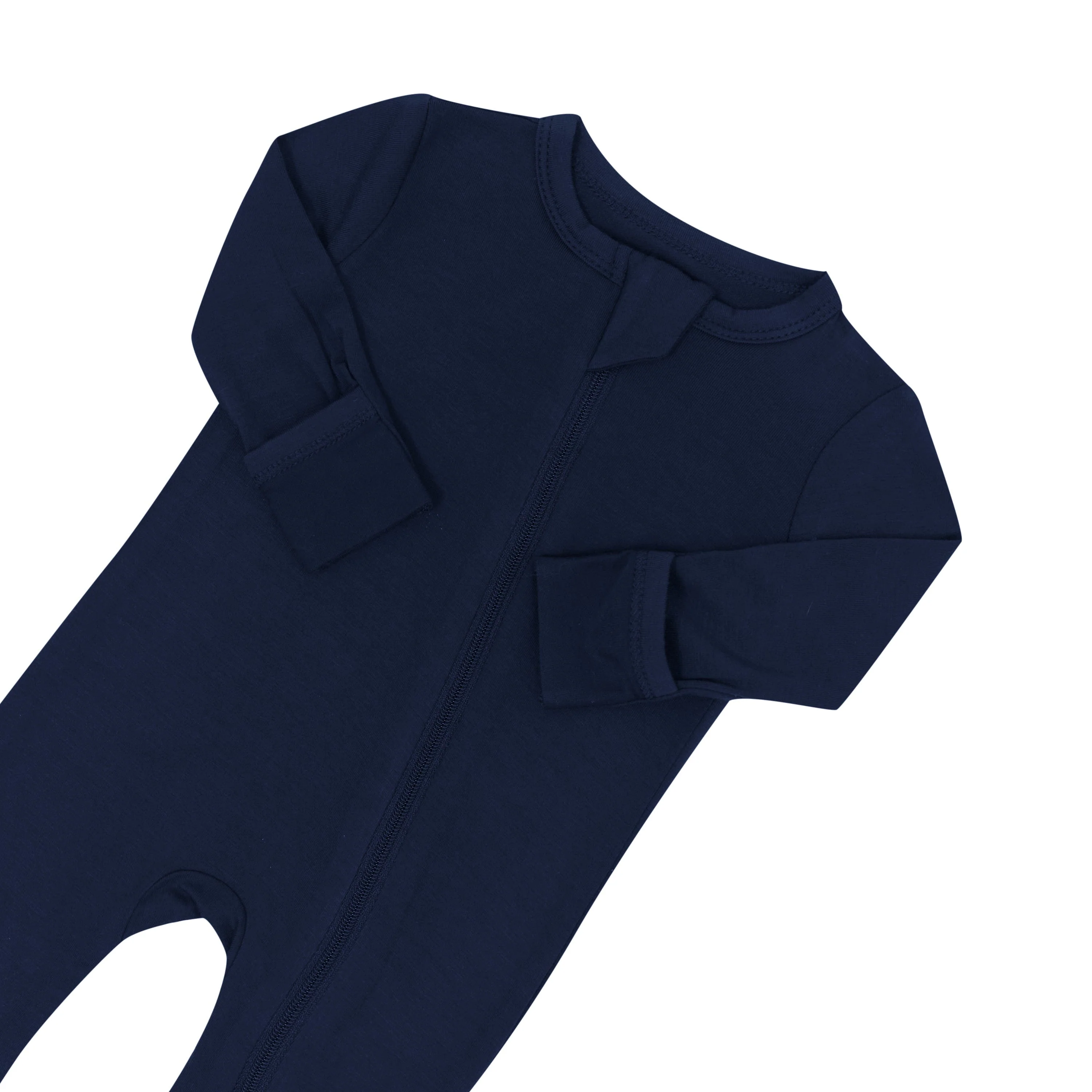 Zippered Romper in Navy - Image 7