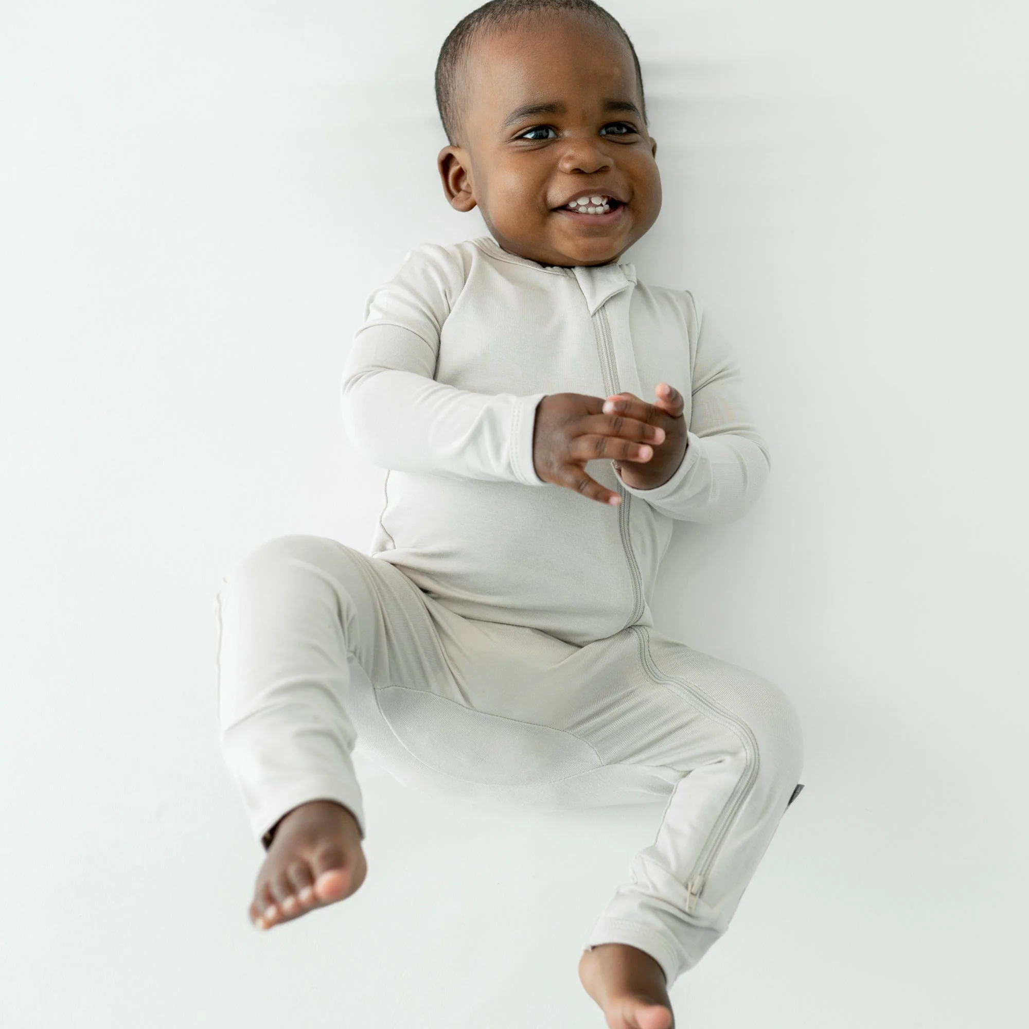 Zippered Romper in Oat - Image 4