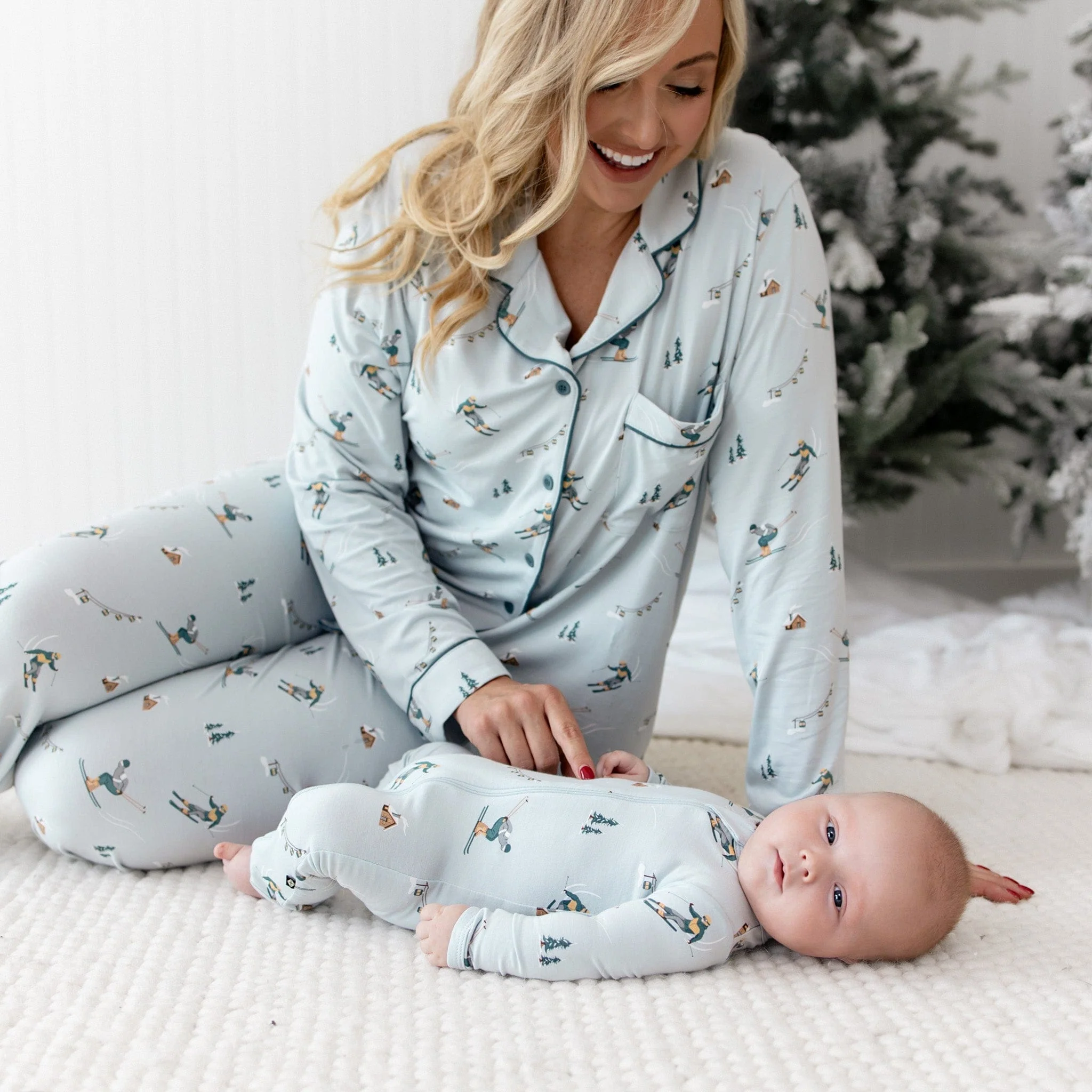 Zippered Romper in Ski - Image 4