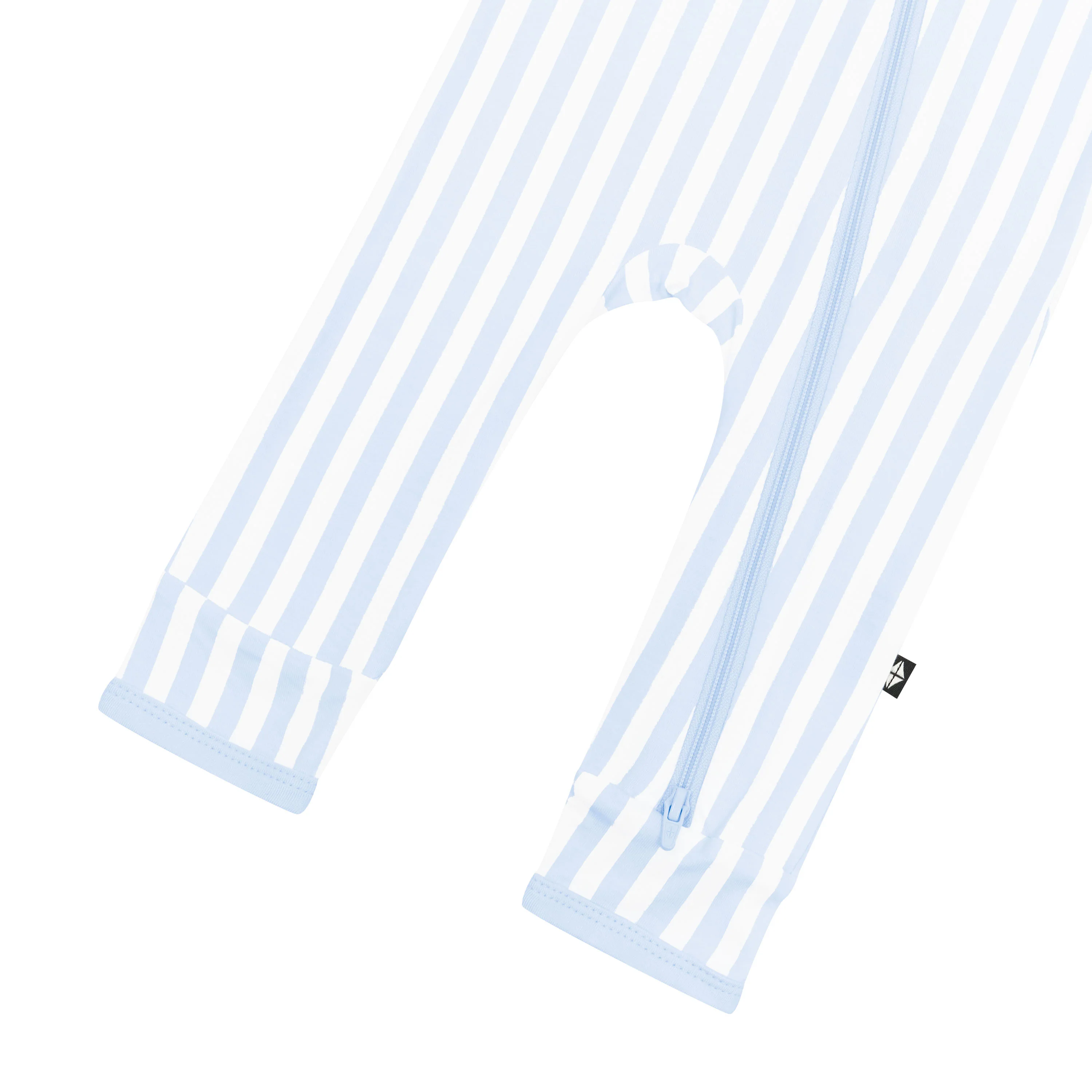 Zippered Romper in Small Mist Stripe - Image 6