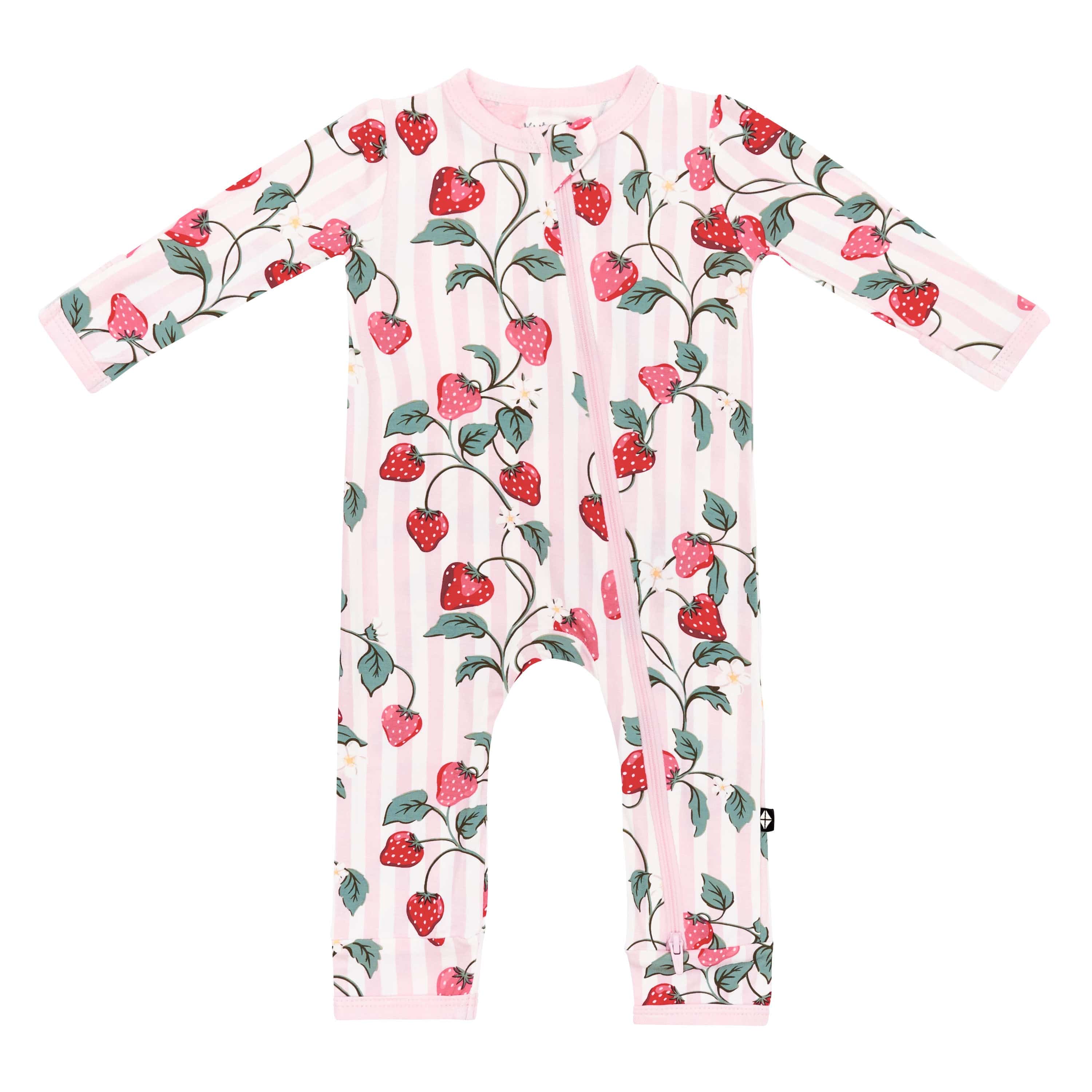 Zippered Romper in Strawberry Fields - Image 2