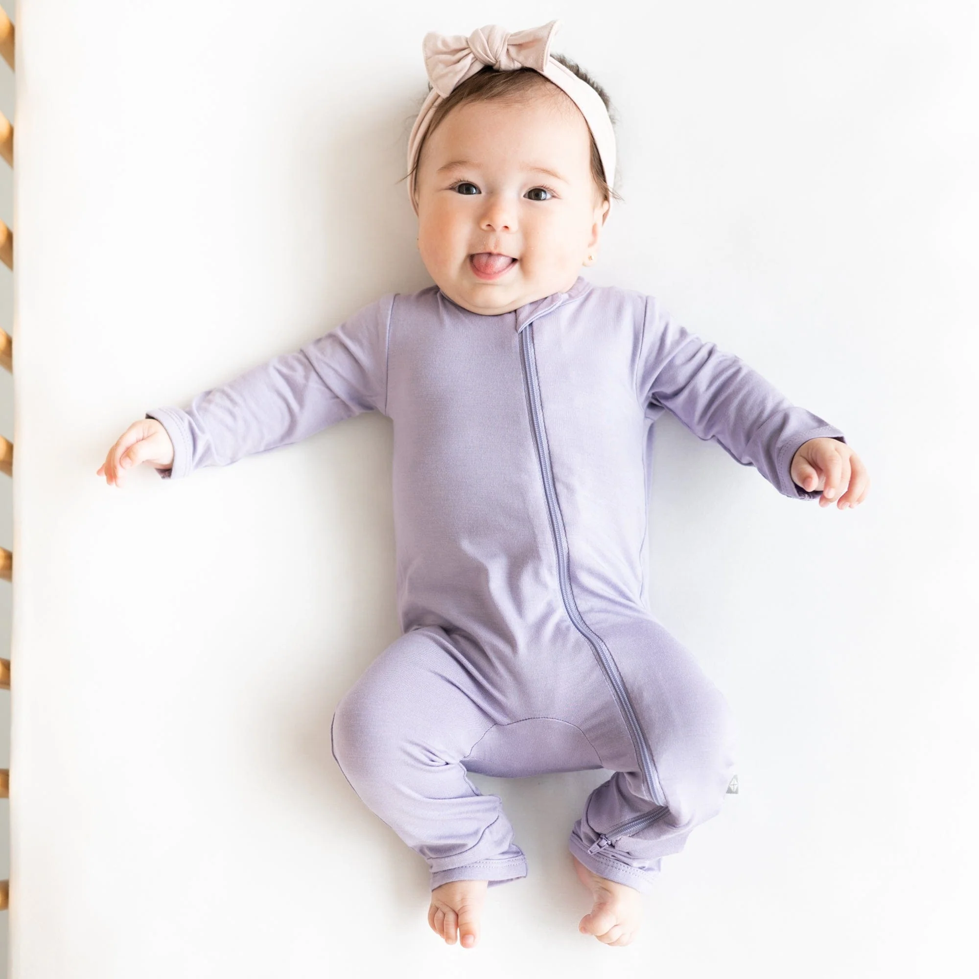 Zippered Romper in Taro - Image 3