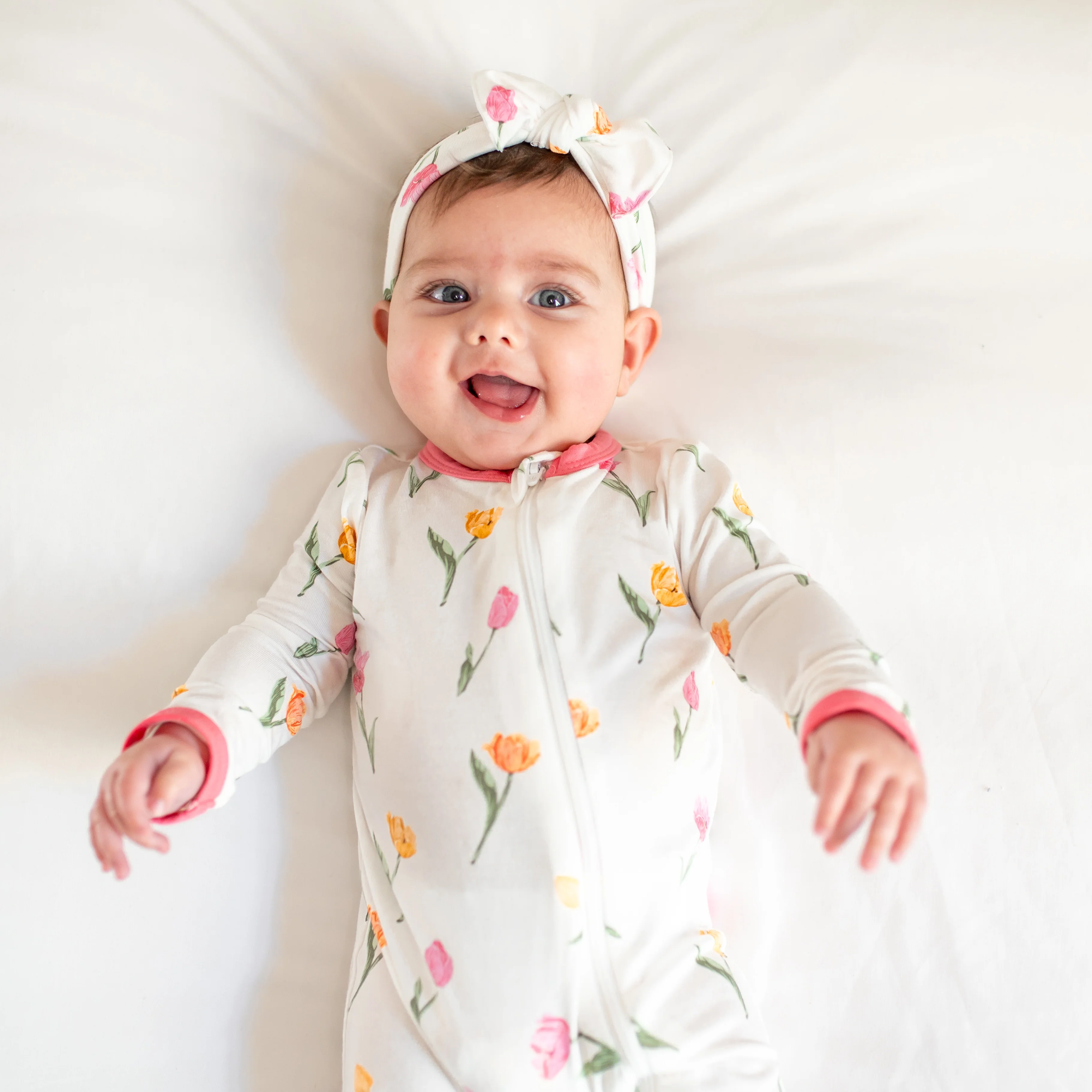 Zippered Romper in Tulip - Image 3