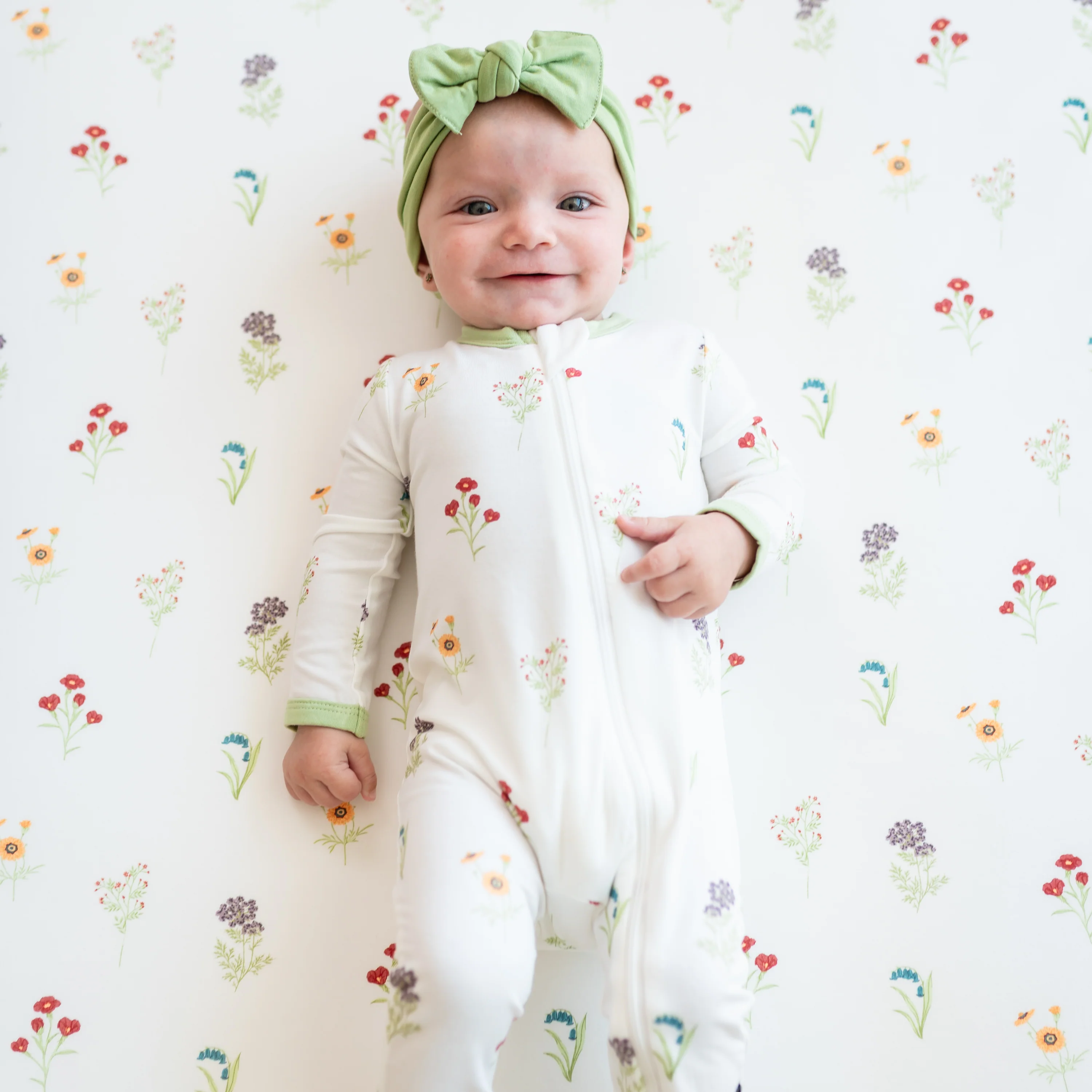 Zippered Romper in Wildflower - Image 3
