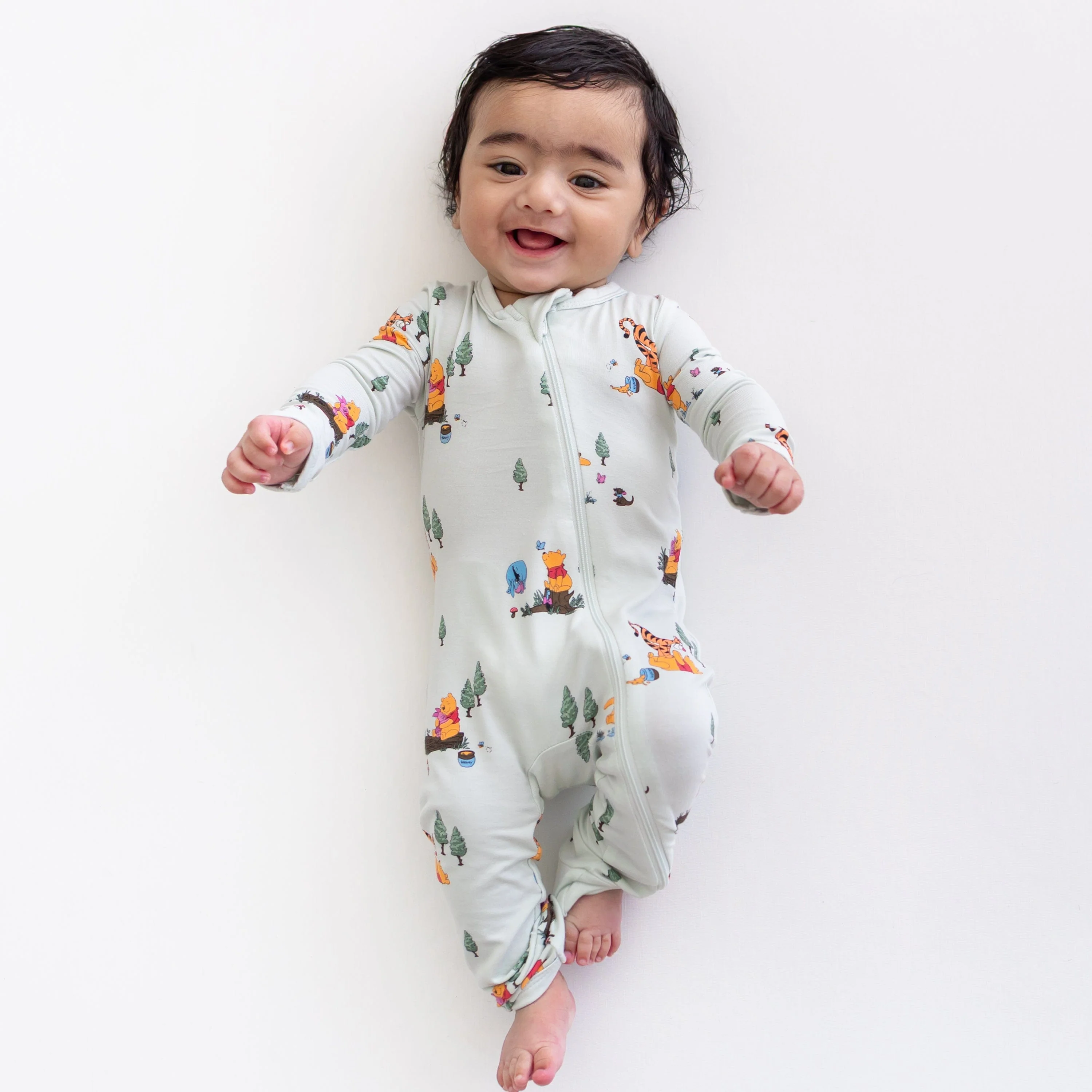Zippered Romper in Winnie the Pooh Hundred Acre Wood - Image 4