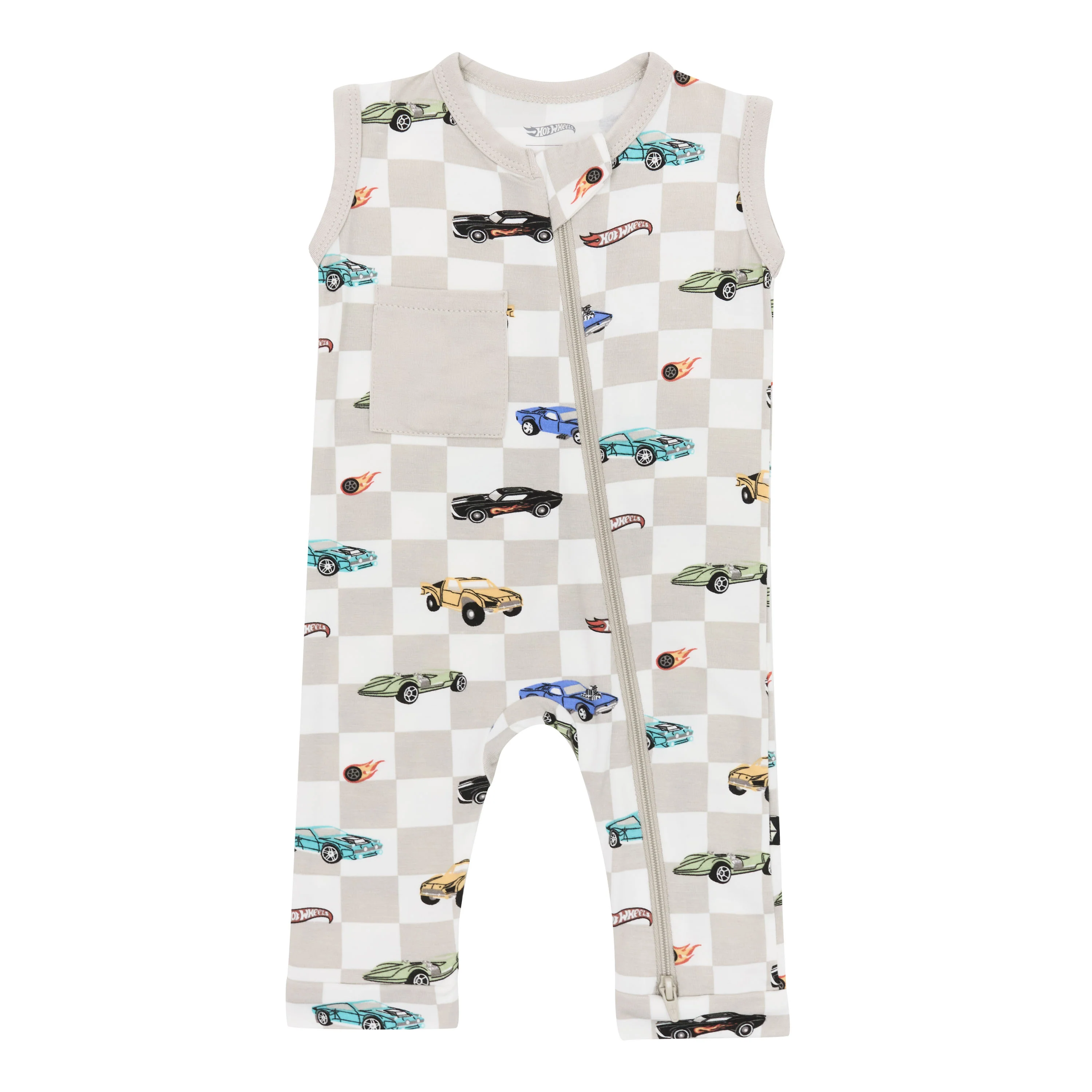 Zippered Sleeveless Romper in Fast and Fierce - Image 2