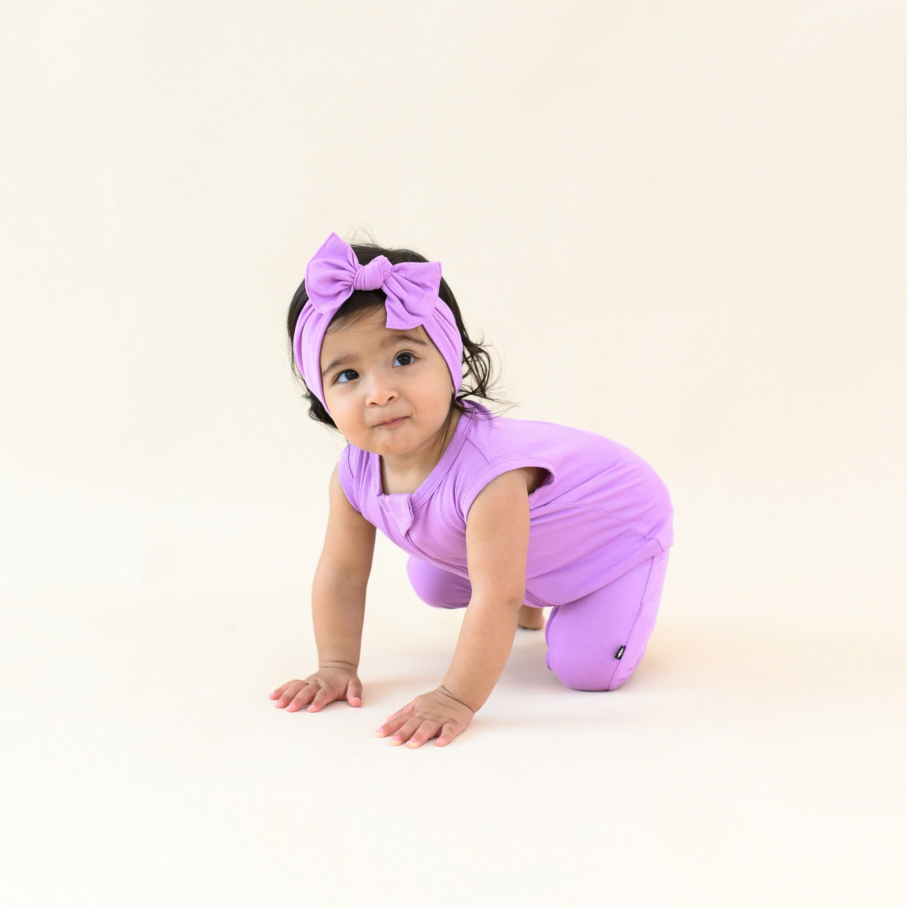 Zippered Sleeveless Romper in Poi - Image 3
