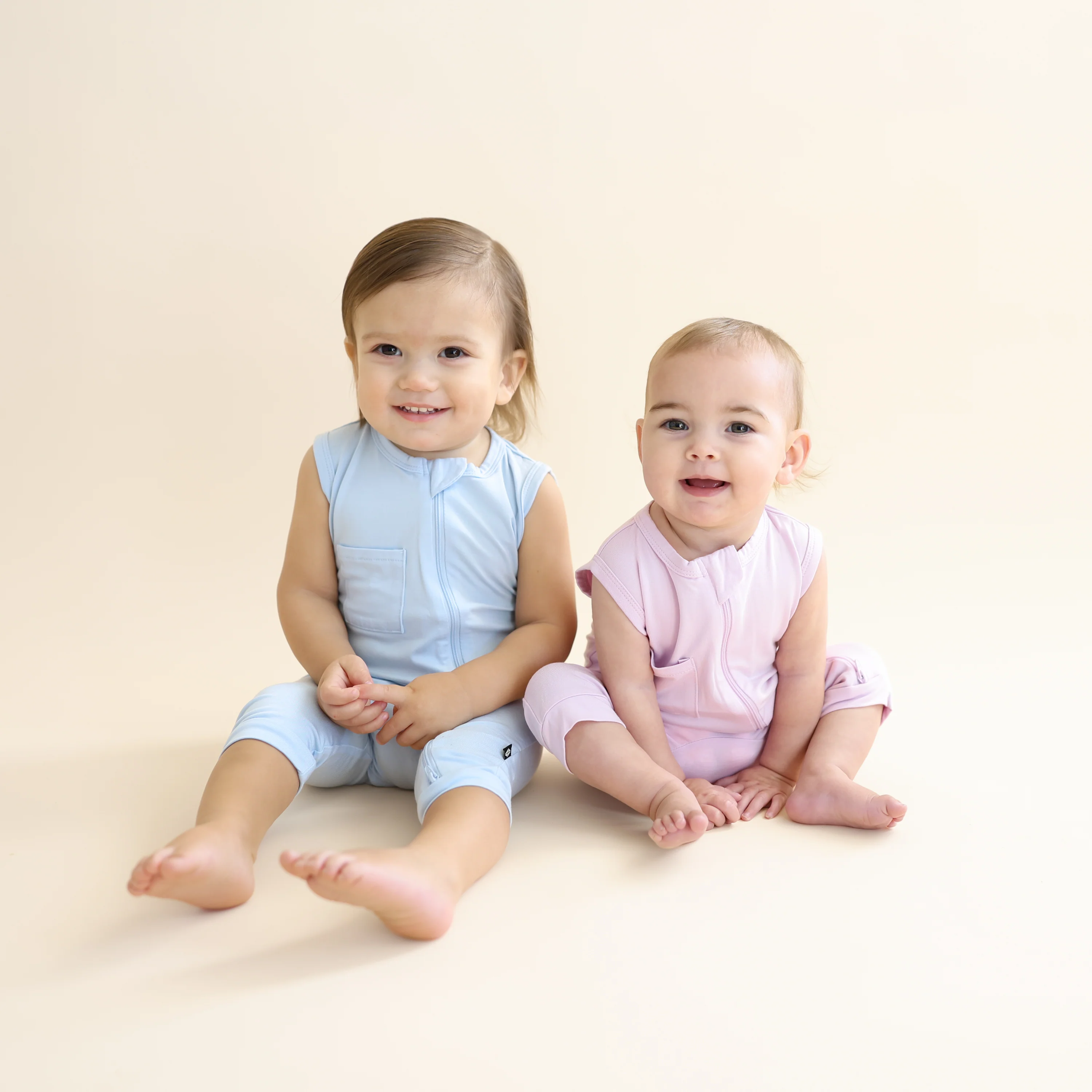 Zippered Sleeveless Romper in Breeze - Image 5